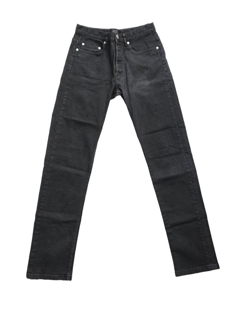 APC NEW STANDARD JEAN CLASSIQUE Unisex Black Straight Leg Button Up Mid Rise 28